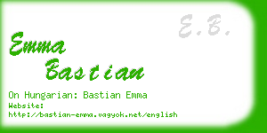 emma bastian business card